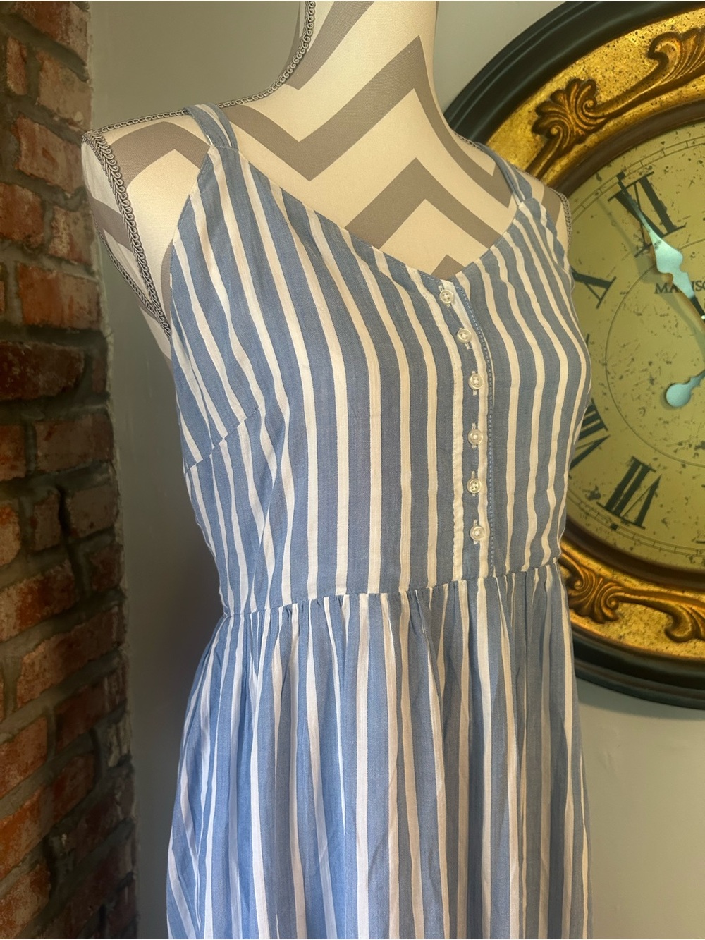 Old Navy • Coastal Striped Tiered Maxi Sundress - Picture 2 of 6